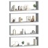 Estante cúbico de pared 4 uds madera gris Sonoma 80x15x26,5