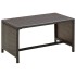 Mesa de centro de ratán sintético marrón 70x40x38