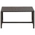 Mesa de centro de ratán sintético marrón 70x40x38