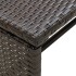 Mesa de centro de ratán sintético marrón 70x40x38