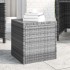 Mesa auxiliar ratán sintético gris 40x37x40,5