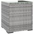 Mesa auxiliar ratán sintético gris 40x37x40,5