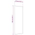 Espejo de puerta cristal y aluminio negro 40x100