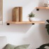 Estante pared madera roble tratada marrón claro 60x30x(2-4)