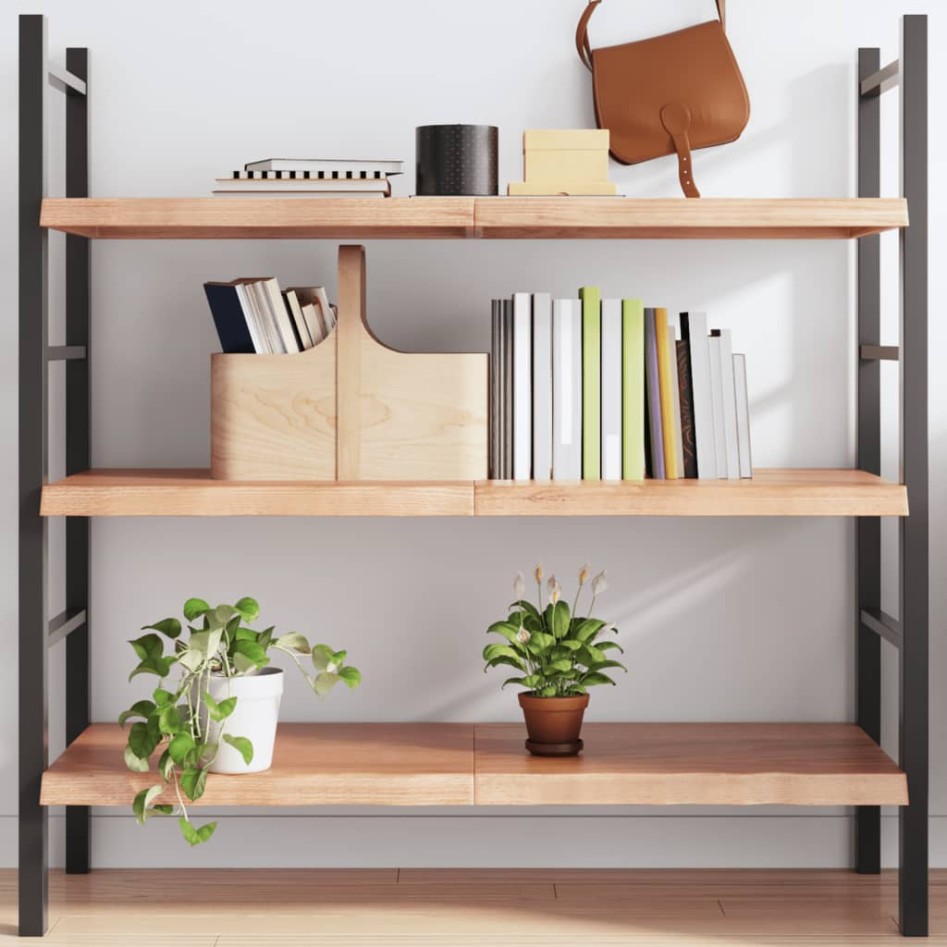 Estante pared madera roble tratada marrón claro 120x60x(2-4)