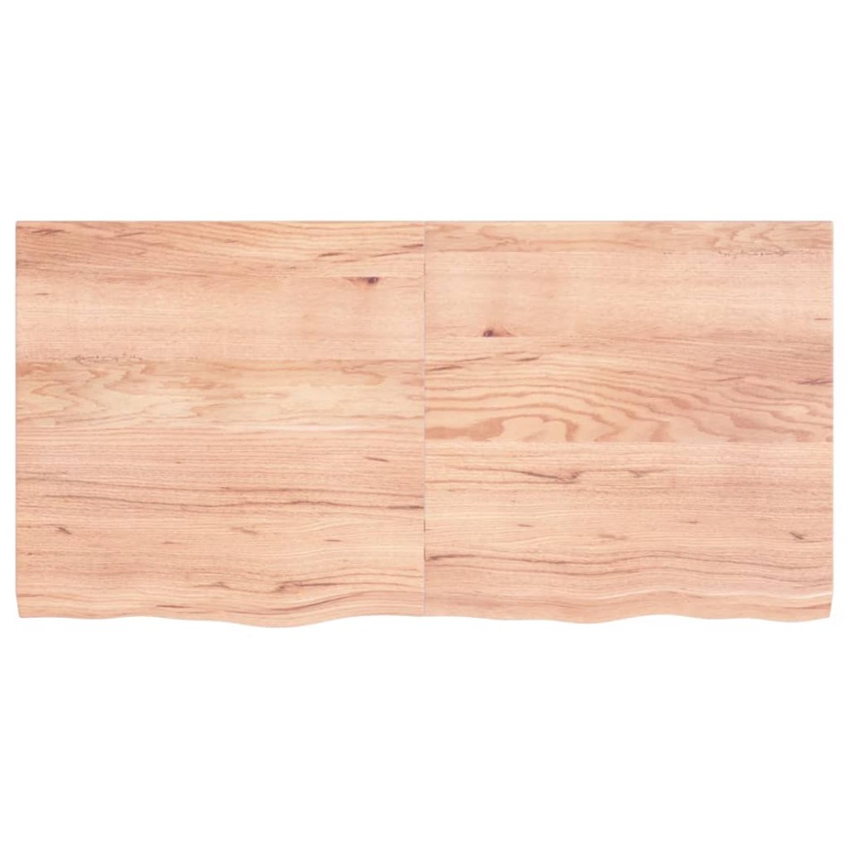 Estante pared madera roble tratada marrón claro 120x60x(2-4)