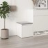 Cajón taburete madera contrachapada blanco 40,5x40x40