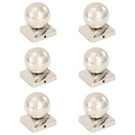 Tapas para postes 6 uds acero inoxidable globo final 91x91