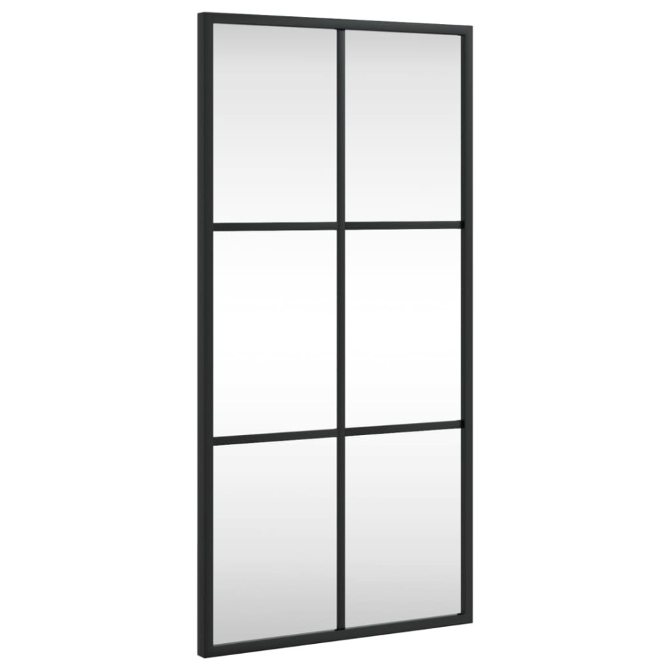 Espejo de pared rectangular de hierro negro 30x60
