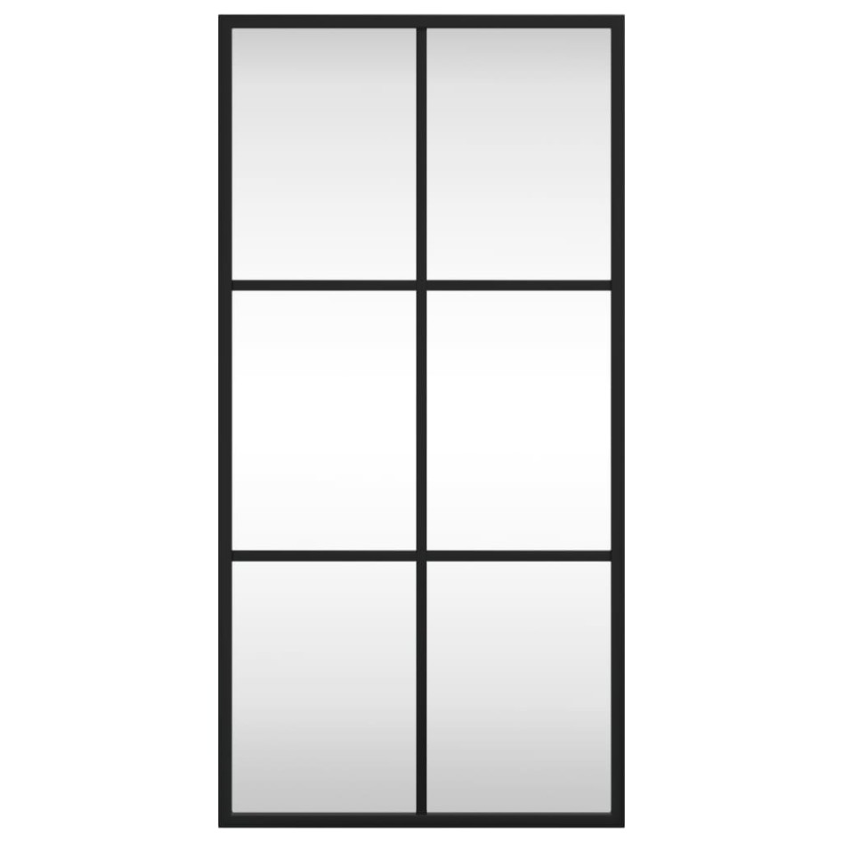 Espejo de pared rectangular de hierro negro 30x60