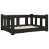 Cama para perros madera maciza de pino negro 65,5x50,5x28