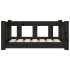 Cama para perros madera maciza de pino negro 65,5x50,5x28