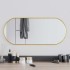 Espejo de pared ovalado dorado 70x30