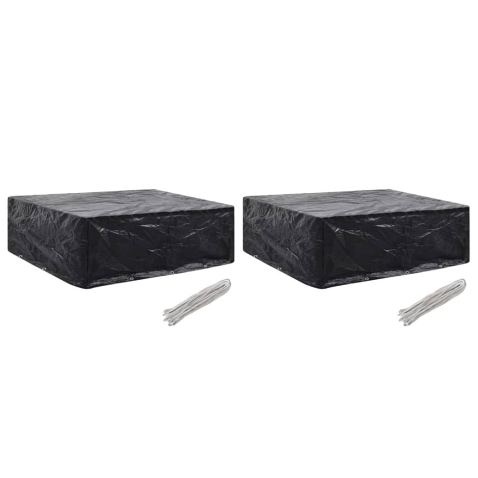 Fundas de muebles de jardín 2 uds 8 ojales 250x210x90