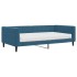 Sofá cama con colchón terciopelo azul 100x200