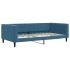 Sofá cama con colchón terciopelo azul 100x200