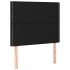 Cama box spring colchón y luces LED tela negro 80x200