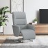 Sillón reclinable con reposapiés tela gris