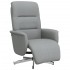 Sillón reclinable con reposapiés tela gris