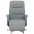 Sillón reclinable con reposapiés tela gris