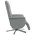 Sillón reclinable con reposapiés tela gris