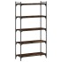 Librería 5 estantes madera ingeniería roble ahumado