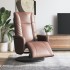 Sillón reclinable masaje con reposapiés cuero sintético