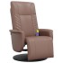 Sillón reclinable masaje con reposapiés cuero sintético