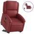 Sillón elevable eléctrico cuero artificial rojo