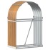 Leñero de acero galvanizado marrón claro 80x45x120