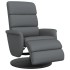 Sillón reclinable con reposapiés cuero sintético