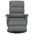 Sillón reclinable con reposapiés cuero sintético