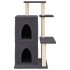 Rascador para gatos con postes de sisal gris oscuro 97