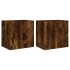 Muebles de TV pared 2 uds madera roble ahumado 40,5x30x40