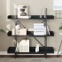 Librería de 3 estantes madera ingeniería negro 100x33x108,5