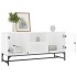 Mueble de TV con puertas de vidrio blanco 102x37x50