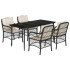 Set de muebles jardín 5 pzas con cojines ratán sintético