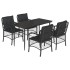 Set de muebles jardín 5 pzas con cojines ratán sintético