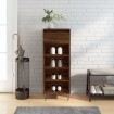 Mueble zapatero madera contrachapada roble marrón 40x36x105 cm