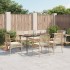 Set comedor de jardín 7 pzas con cojines ratán sintético