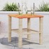 Mesa de jardín ratán sintético madera acacia beige 40x40x42