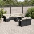 Set de sofás de jardín 10 pzas cojines ratán sintético