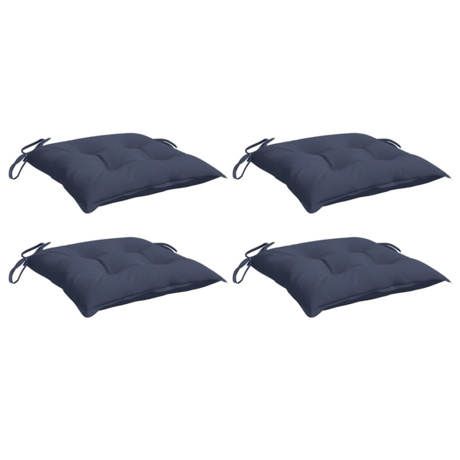 Cojines para silla 4 uds tela Oxford azul marino 40x40x7