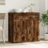 Aparador de madera de ingeniería roble ahumado 79x38x80