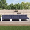 Cojines para muebles de palets 7 unidades tela azul marino