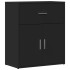 Aparador de madera de ingeniería 2 uds negro 60x31x70