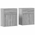 Aparador de madera de ingeniería 2 uds gris Sonoma 60x31x70