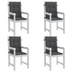 Cojines silla respaldo bajo 4 ud tela gris antracita melange