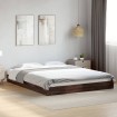 Estructura de cama sin colchón madera marrón roble 160x200 cm