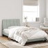 Cama con colchón terciopelo gris claro 100x200